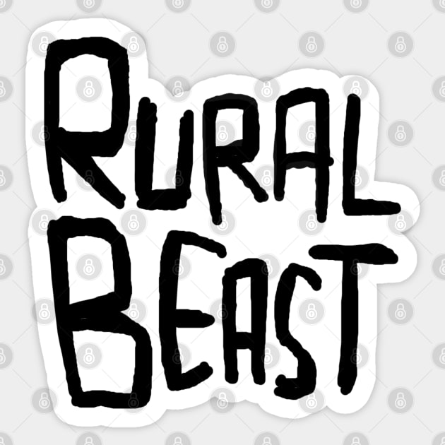 Rural beast, country farming beast mode Sticker by badlydrawnbabe